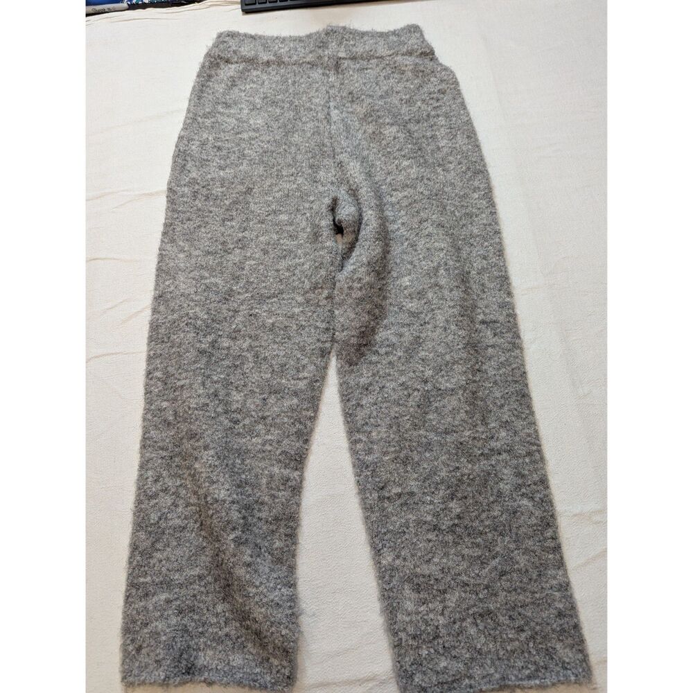 Le Bon Shoppe Monte Pants Womens M Gray Boucle Sweater Knit Lounge Wide Leg - Picture 4 of 6